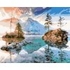 ZUTY Maľovanie podľa čísel - JAZERO HINTERSEE V NEMECKU Rámovanie: vypnuté plátno na rám, Rozmer: 40x50 cm