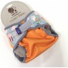 Bambi Roxy | MAXI Vrchné PUL nohavičky /ZIPS/ - Ice cream on Orange