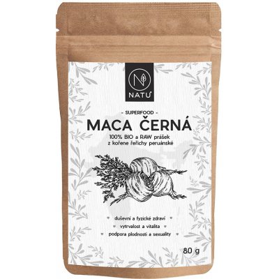 Natu Maca čierna BIO prášok 80 g