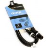 American DJ ACCU CABLE AC-DMX3-3 - Hotový DMX kábel, konektory 3-pin XLR samec-samica, 110 ohm, dĺžka 3m