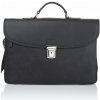 Čierna pánska taška z teľacej kože Ferruccio Laconi Brief