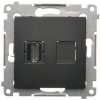 KONTAKT-simon Zásuvka HDMI jednoduchá Simon 54 premium modul antracit