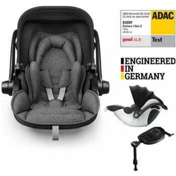 KIDDY Evoluna i-size 2 + Isofix základna 2022 Grey Melange Icy Grey