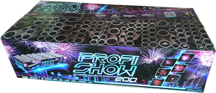 Kompaktný ohňostroj Fireworks Show 200 rán 20,25,30 mm