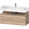 Duravit Qatego skrinka 119x47x59 cm závesná kúpeľňová skrinka pod umývadlo dub QA4396055550010
