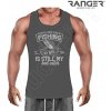 Pánske tielko RANGER® - motív Rybárčenie 06 L Tmavošedá