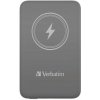 Prenosná batéria, bezdrôtové nabíjanie, 10000 mAh, VERBATIM MCP 10, sivá