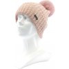 VOXX Čepice dámská pletená MINOR s merino a bambulí RŮŽOVÁ uni 121076