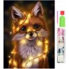 DIAMANTOVÁ MAĽBA SÚPRAVA Diamantová Výšivka LÍŠKA OBRAZ Mozaika z Diamantov