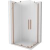Mexen Velar Duo, sprchový kút s posuvnými dverami 100 x 90 cm, 8mm sklo námraza, medená matná, 871-100-090-32-65