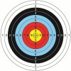 Papierový terč pre streľbu z kuší a lukov 60x60