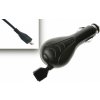 Samonavíjací nabíjačka do auta ALIGATOR microUSB 1A, Black