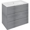 Sapho CIRASA umývadlová skrinka 79,8x75x46cm, 3x zásuvka, dub strieborný CR831-1111