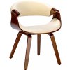 Design-Shop Foley koženka drevené nohy orech Krémová