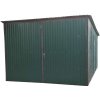 Plechová garáž 3m x 5m so spádom strechy dozadu RAL 6005