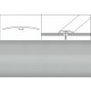 Prechodové lišty narážacie, šírka 4 cm x dĺžka 90 cm – strieborná, EU-0263 + cena za 1 ks