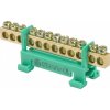 Mostík prepojovací 16mm2, 12-pól. DIN12 (63A/660V) zelená - 12/Z (SEZ DK)