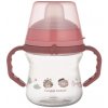 CANPOL BABIES Hrnček so silikónovým náustkom FirstCup Bonjour Paris 150ml ružový 6m+