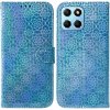 Peňaženkové kožené puzdro Colorful na Honor X8 5G/X6 - Modrá
