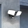 Heitronic LED solárne vonkajšie nástenné svietidlo Duplex, 2 svetlá, rohová montáž - 501425