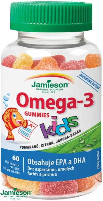 Jamieson Omega-3 Gummies Kids želatínové pastilky 60 od 11,65 € - Heureka.sk