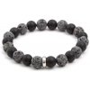 Beneto náramok z lávového kameňa a achátu MINK101 19 cm