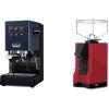 Gaggia New Classic EVO, blue + Eureka Mignon Silenzio, BL ferrari red