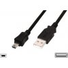 Digitus Digitus USB kabel USB A samec na B-mini 5pin samec, 2x stíněný, Měď, 1,8m, černý