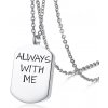 Skrutkovací oceľový prívesok My Secret Tag Always With Me - včetně řetízku 2 mm / 50 cm