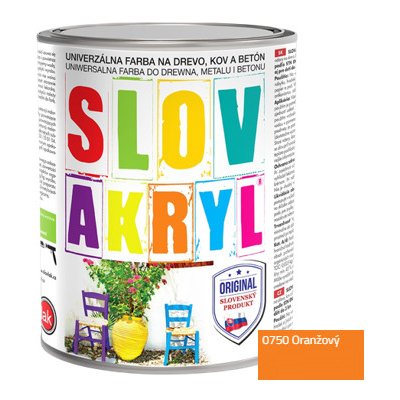 Slovakryl 0750 0,75kg oranžový