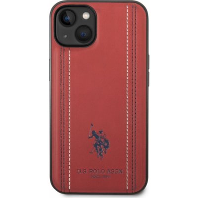 Púzdro U.S. Polo Assn Kožené iPhone 14, Červené