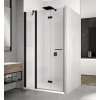 SANSWISS SOLINO BLACK SOLF13 140cm ľavé dvere do niky alebo do kombinácie / sprchový kút rohový, profil čierny matný - 07 – sklo číre