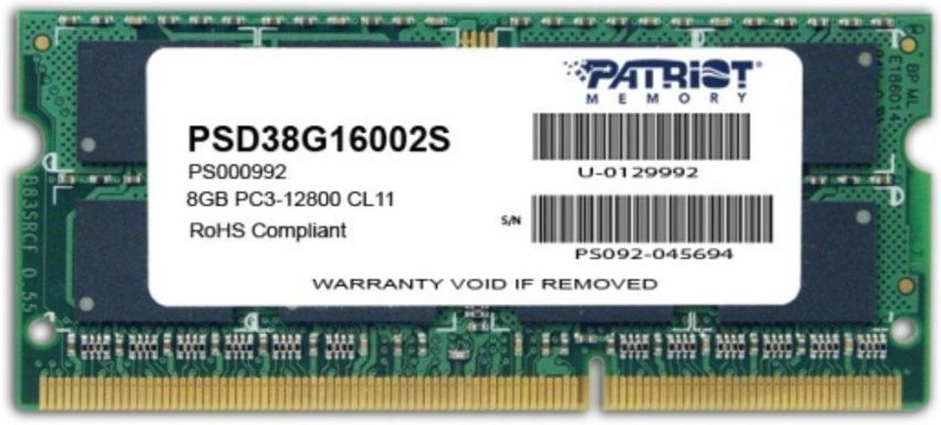 Patriot DDR3 8GB 1600MHz CL9 PSD38G16002S