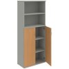 Policová skriňa Strong, 80x192x40 cm, buk/sivá - 1 kus - 1 KS - 4 - nie - 60 mesiacov - 2x plné - rovná - kombinovaná - Hobis - 80 cm - Strong - 40 cm - 192 cm - buk/sivá - 65.9 kilogramu HOBIS
