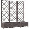 Petromila vidaXL kvetináč s mriežkou hnedý 120x40x121,5 cm PP