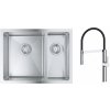 Súprava nerezový drez Grohe K700 31577SD1, kuchynská batéria Oltens Borga 35207100