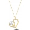 Olivie Strieborný náhrdelník PERLA V SRDCI GOLD 5341 Ag 925; ≤2,6 g.