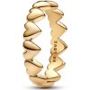 PANDORA pozlátený prsteň Zástup sŕdc 163427C00