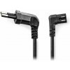 NEDIS napájecí kabel pro adaptéry/ Euro zástrčka - konektor IEC-320-C7/ úhlový-úhlový/ dvoulinka/ černý/ bulk/ 5m CEGL11055BK50