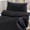 Biante Detské saténové posteľné obliečky do postieľky ST-006 Čierne Do postieľky 90x130 a 40x60 cm