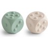 Mushie Kocky s tlačidlami pop-it - cambridge blue/ shifting sands