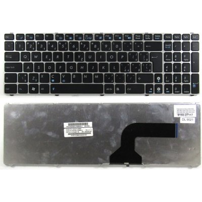 slovenská klávesnica Asus A43 A52 A53 A72 B53 G60 G53 G72 G73 K52 K72 N50 N51 N53 N60 N61 N71 N73 X55 X75 black/silver CZ/SK