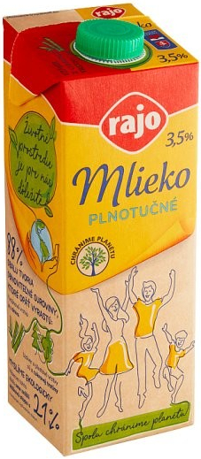 Rajo Trvanlivé mlieko plnotučné 3,5% 1 l od 1,56 € - Heureka.sk