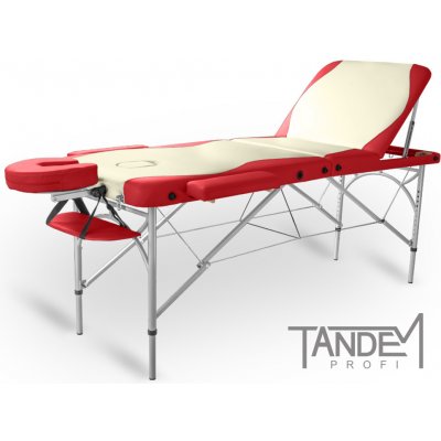 Tandem Skladací masážny stôl Profi A3D Duo krémovo-červená 195 x 70 cm od  229 € - Heureka.sk