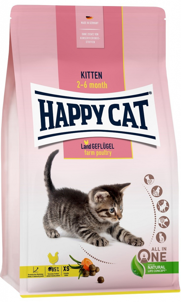 Happy Cat Kitten Hydinové 1,3 kg