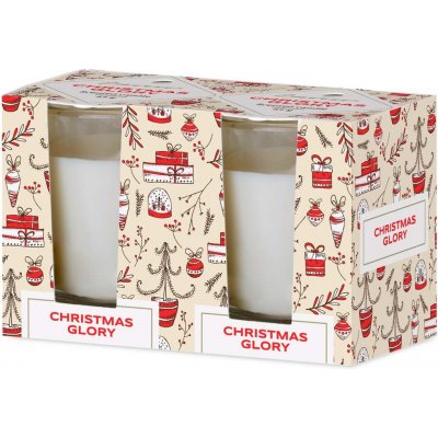 Emocio Sklo 52x65 mm 2ks v krabičce Christmas Glory - Cookie and Cream, vonná svíčka