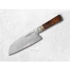 Dellinger Manmosu Professional Damascus nôž šéfkucháre Santoku 18 cm