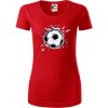 Futbalová lopta v triku - Dámske tričko z organickej bavlny Origin (GOTS) - 2XL ( Červená )