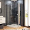 AQUATEK SMART S5 90cm ľavý sprchový kút štvrťkruhový, profil chróm, sklo číre, SMARTS5CH9062L