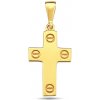 Lillian Vassago Zlatý prívesok krížik s gravírom LLV98-GP019